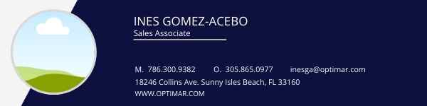 Email signature template
